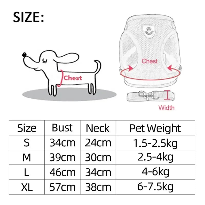 Cat Harness Vest Walking Lead Leash