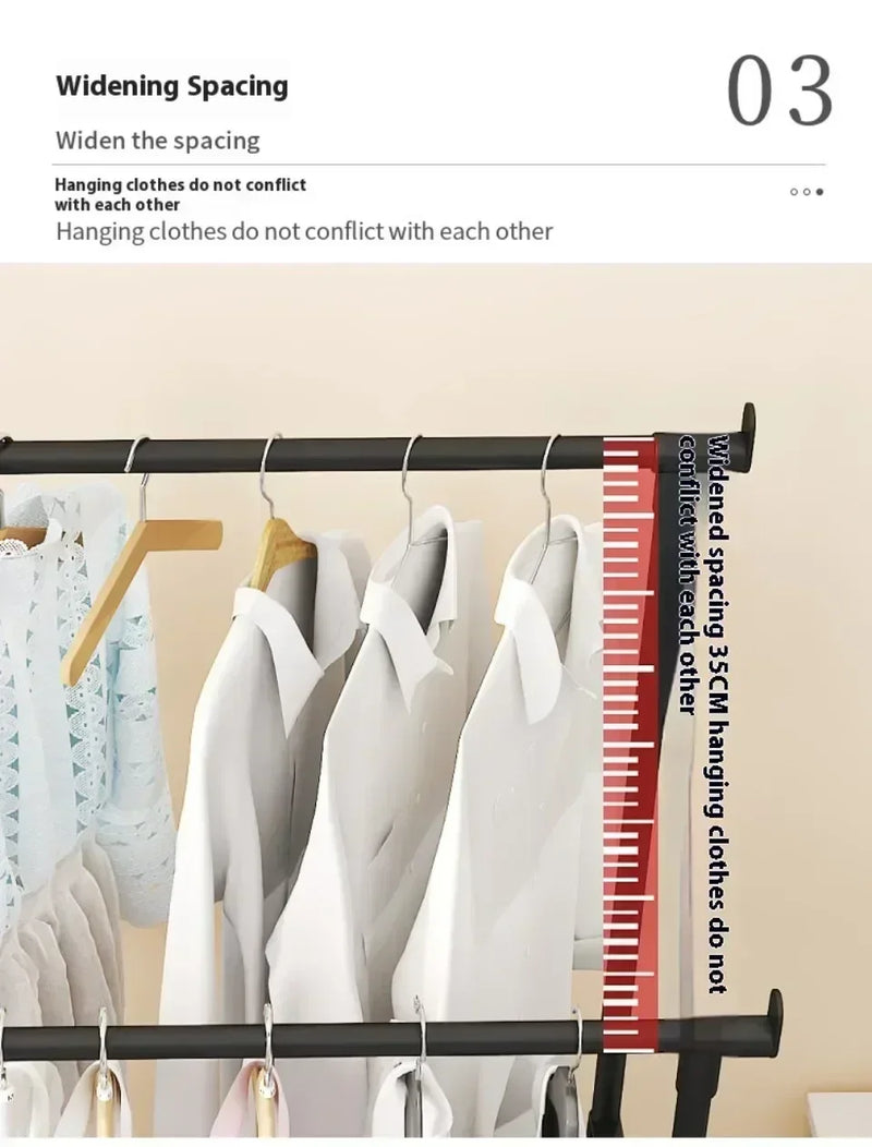 Movable Hanger Double Clothes