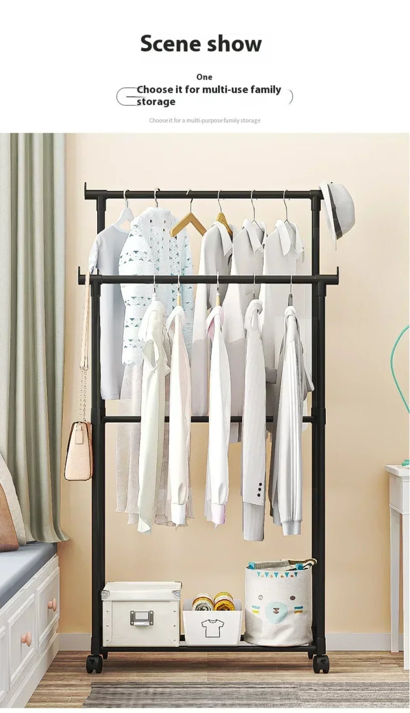 Movable Hanger Double Clothes