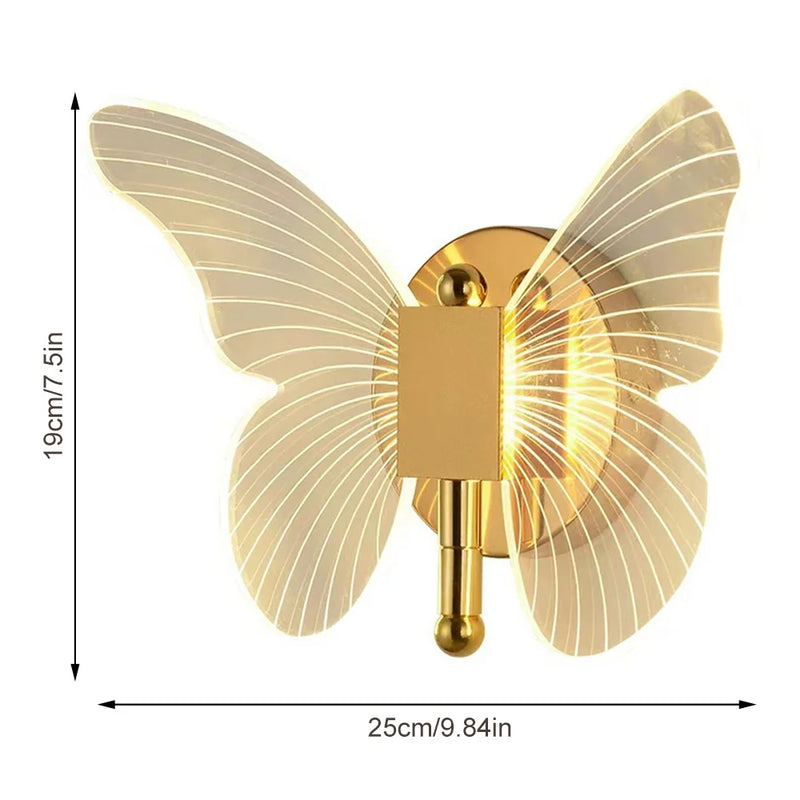 LED butterfly wall lamp