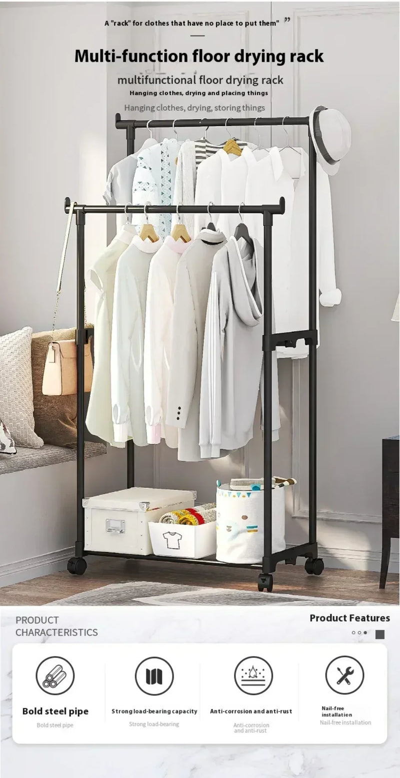 Movable Hanger Double Clothes