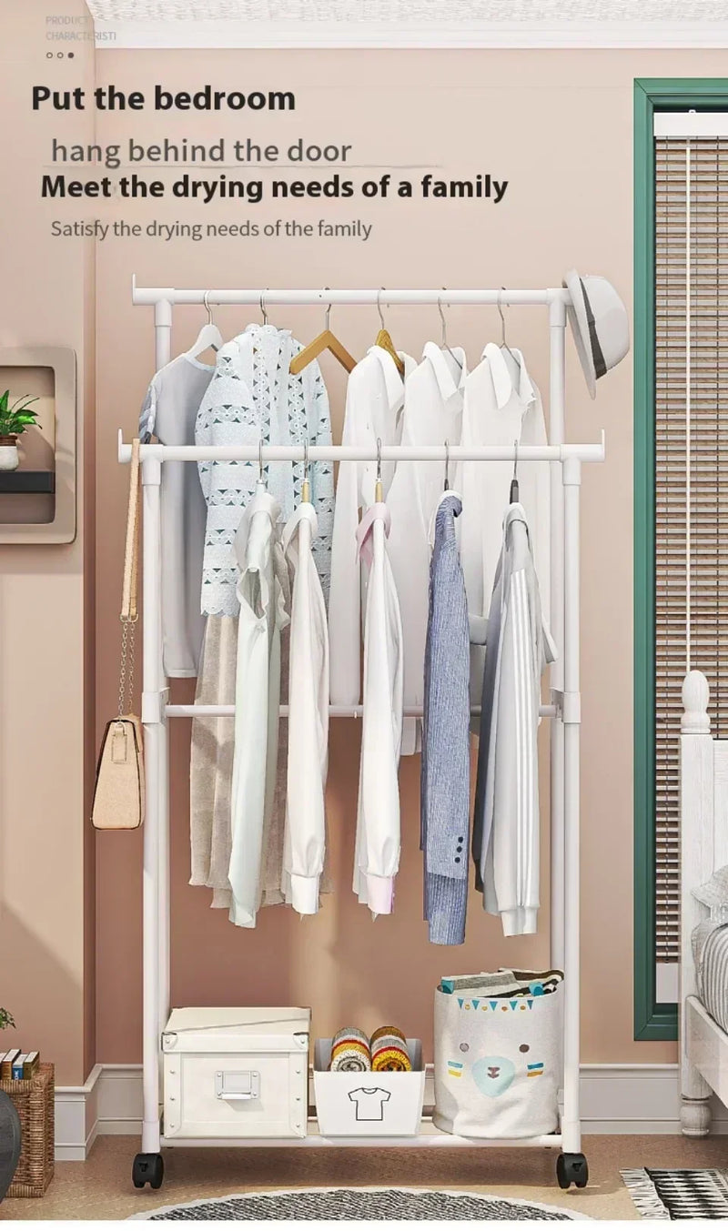 Movable Hanger Double Clothes