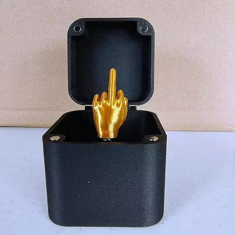 Middle finger in the Christmas box