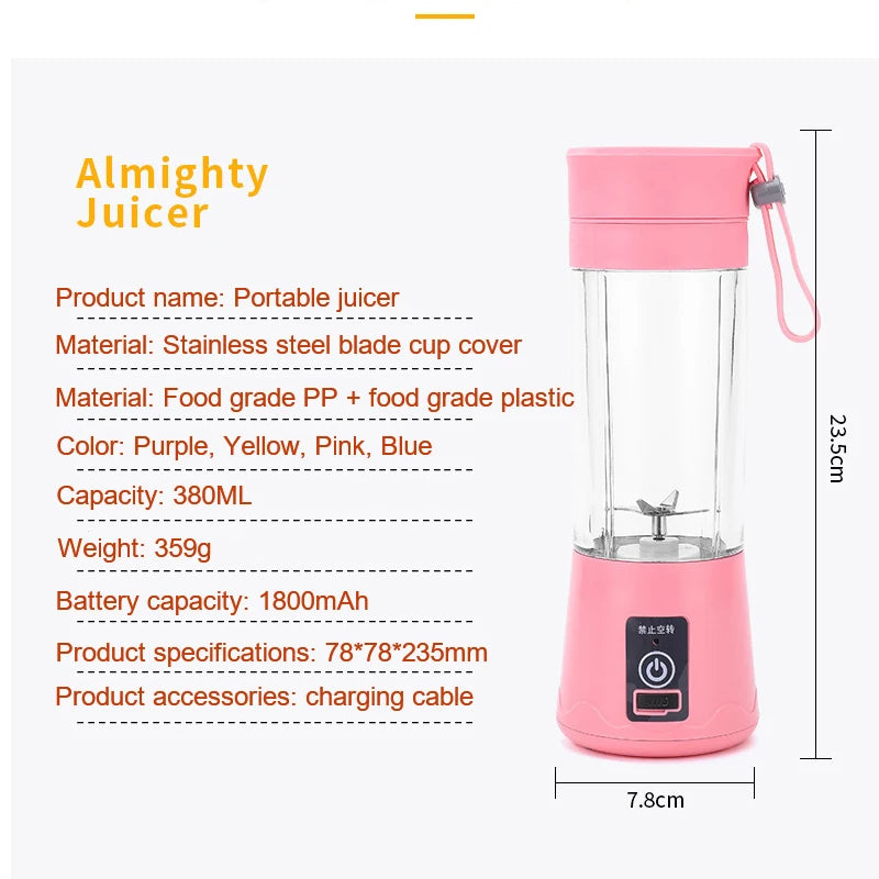 Home portable outdoor juicer cup travel rechargeable small juicer fruit