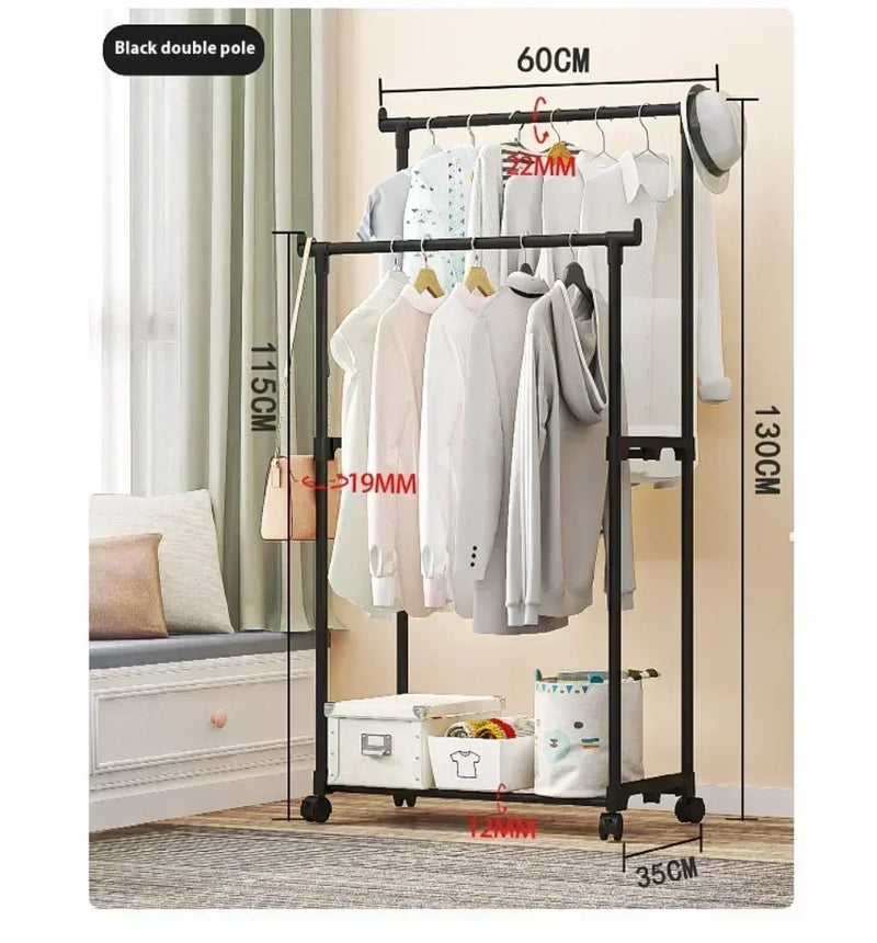 Movable Hanger Double Clothes